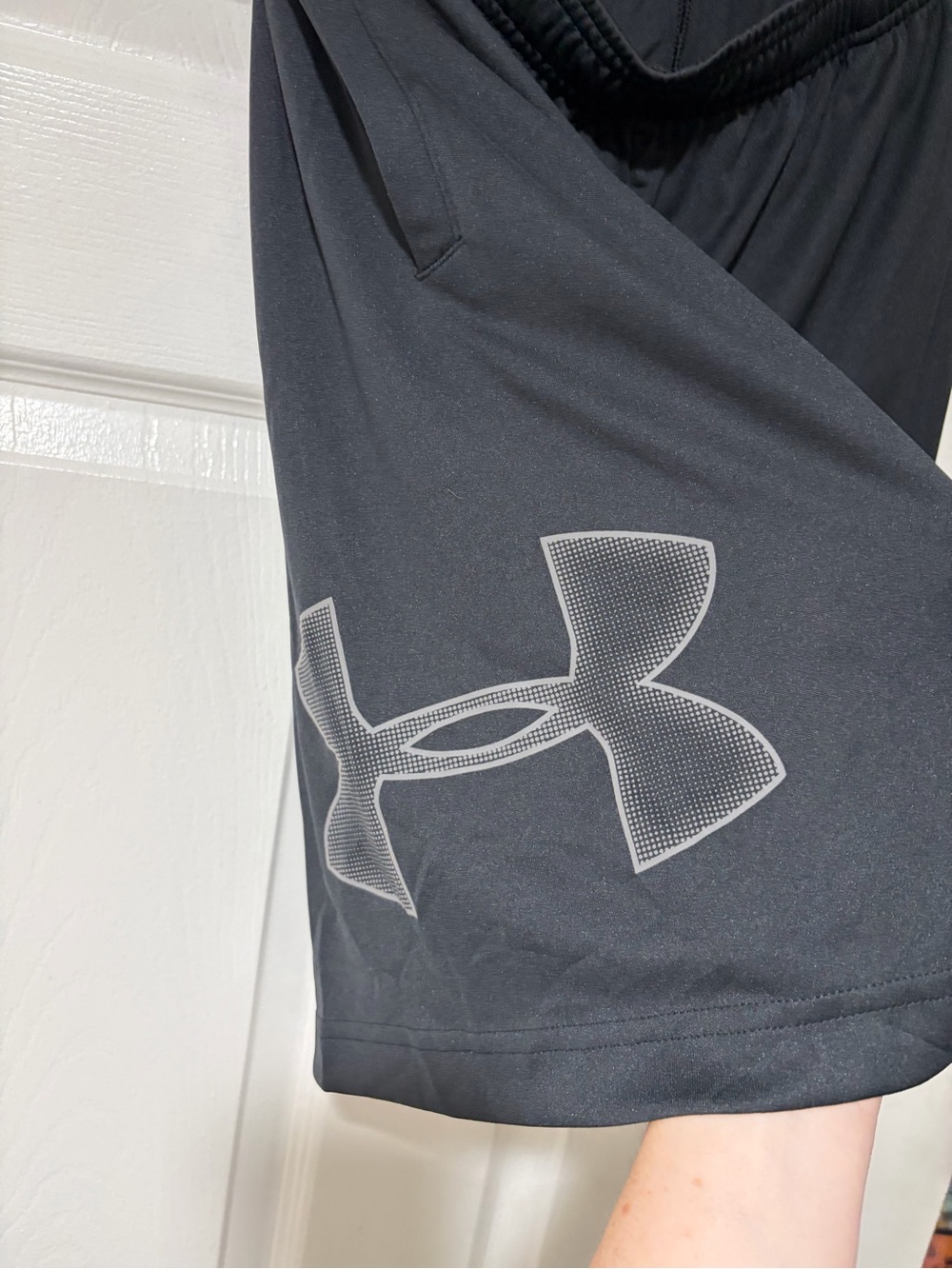 Under Armour Black Men’s Athletic Shorts with Subtle Logo - Picture 2 of 3
